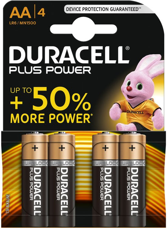 Batterij Duracell Plus Power AA (LR6) 4-pack - MN1500KC/4-BOOST