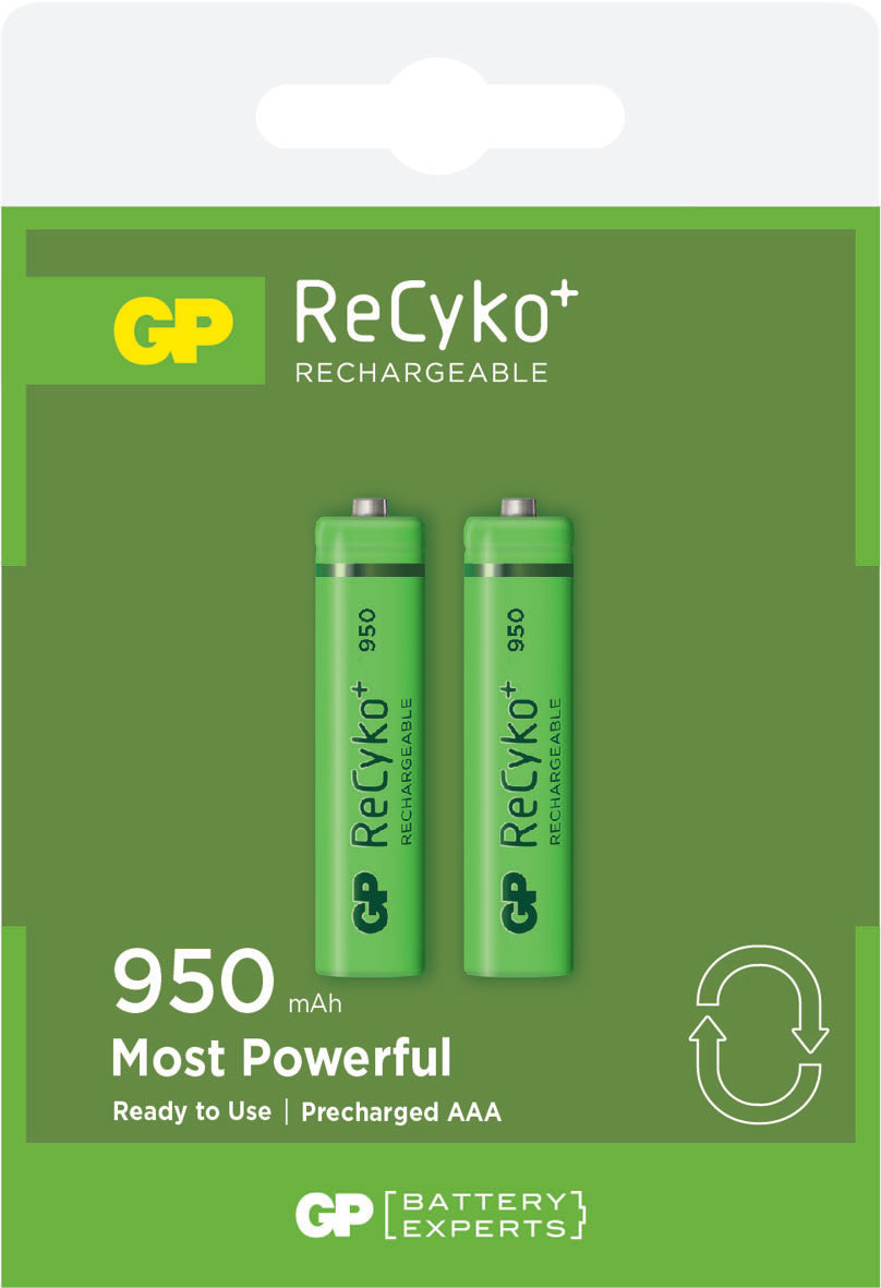 Batterij oplaadbaar GP AAA NiMh 950 mAh 2-pack