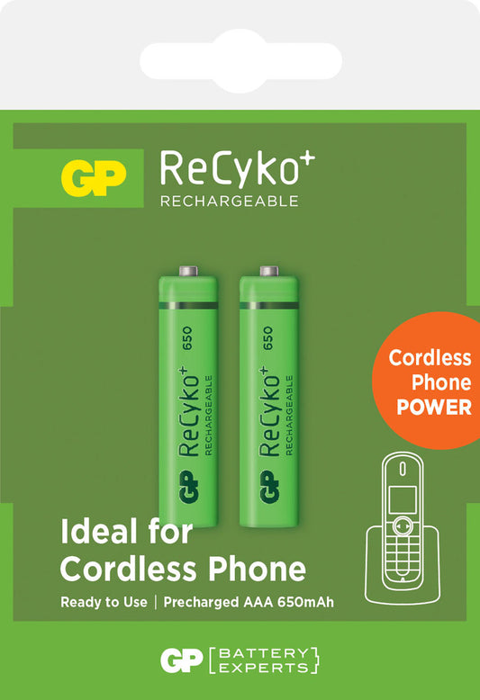 Batterij oplaadbaar GP AAA NiMh 650 mAh 2-pack