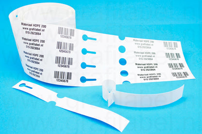 Wit Sleufetiket / Plantenlabel HDPE200 - 20 x 2,5cm (4 baans)