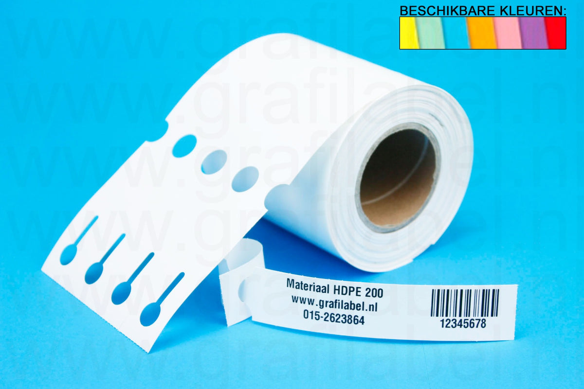 Gekleurd Sleufetiket / Plantenlabel HDPE200 - 20 x 2,5cm (4 baans)
