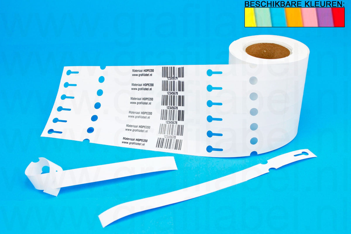 Gekleurd Sleufetiket / Plantenlabel HDPE200 - 20 x 1,7cm (6 baans)
