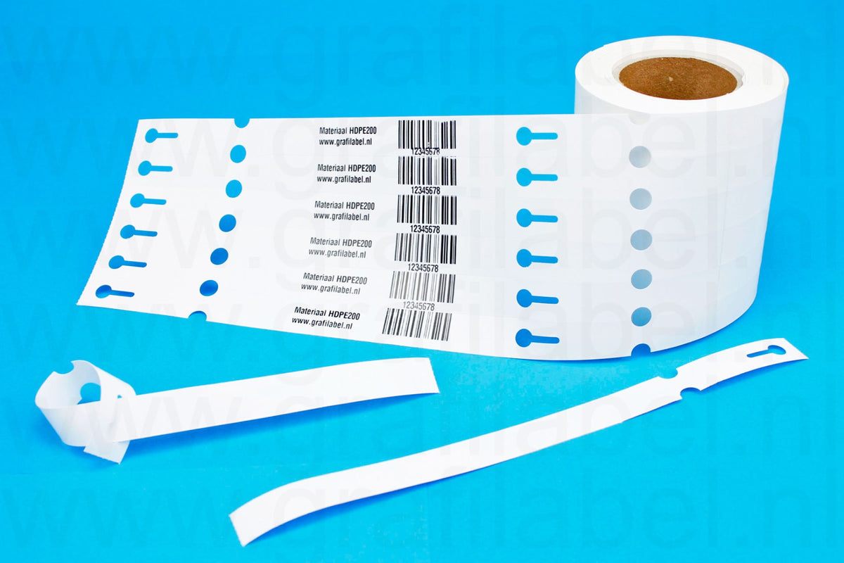 Wit Sleufetiket / Plantenlabel HDPE200 - 20 x 1,7cm (6 baans)