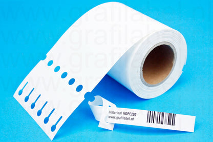 Wit Sleufetiket / Plantenlabel HDPE200 - 20 x 1,7cm (6 baans)