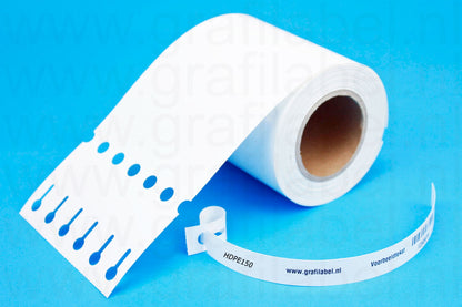 Wit Sleufetiket / Plantenlabel HDPE150 - 20 x 1,7cm (6 baans)