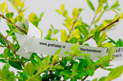 Wit Sleufetiket / Plantenlabel HDPE200 - 25 x 2,5cm (4 baans)