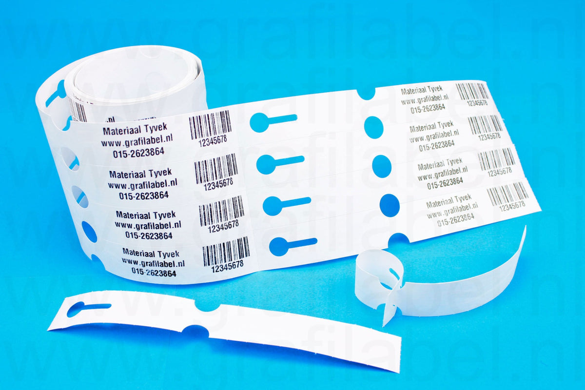 Wit Sleufetiket / Plantenlabel Tyvek - 25 x 2,5cm (4 baans)