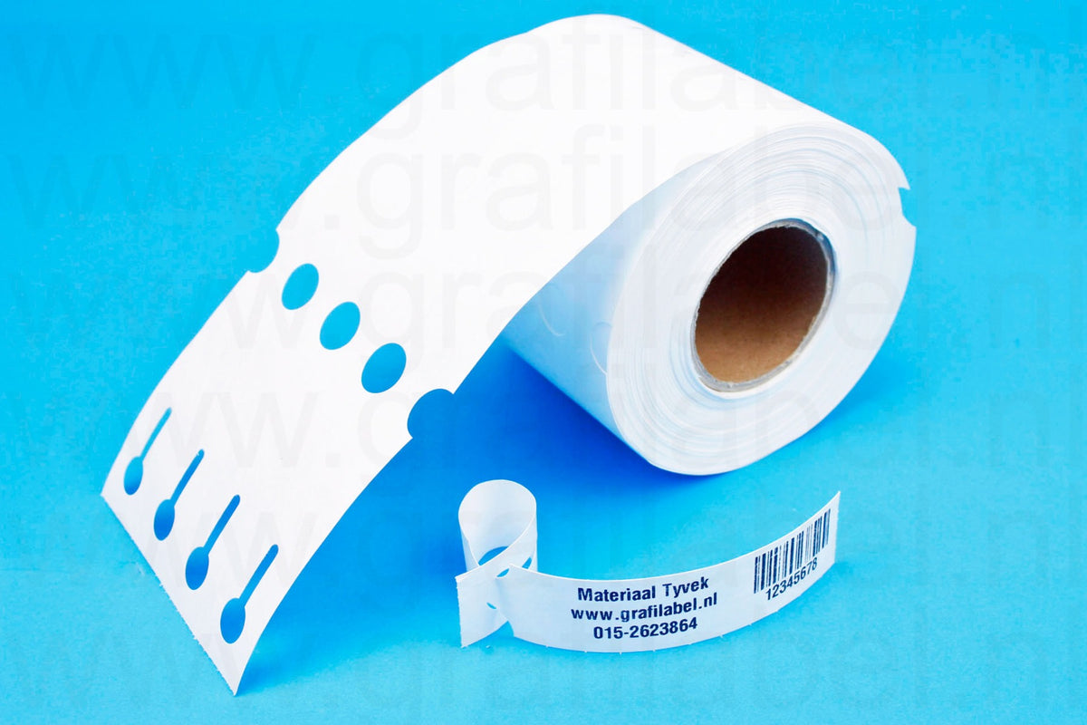 Wit Sleufetiket / Plantenlabel Tyvek - 20 x 2,5cm (4 baans)