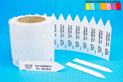 Gekleurd Steeketiket / Plantenlabel PVC350µ - 12 x 2,5cm 