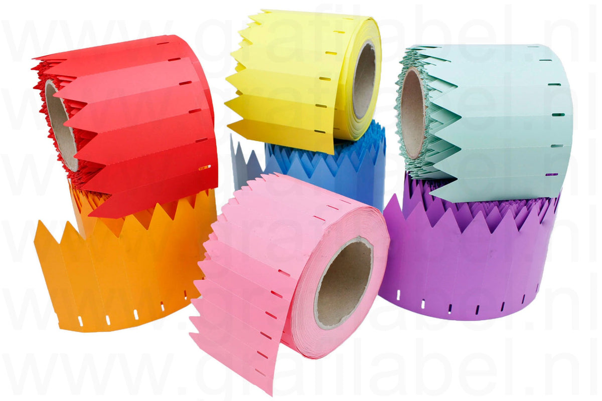 Gekleurd Steeketiket / Plantenlabel PVC350µ - 12 x 3,5cm 