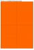 Fluor oranje A4 etiket / Laservel 105x148,5mm - 4 per vel permanent (doos à 200 vel)