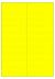 Fluor geel A4 etiket / Laservel 105x297mm - 2 per vel permanent (doos à 200 vel)
