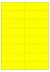 Fluor geel A4 etiket / Laservel 105x37,1mm - 16 per vel permanent (doos à 200 vel)
