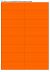 Fluor oranje A4 etiket / Laservel 105x37,1mm - 16 per vel permanent (doos à 200 vel)