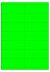Fluor groen A4 etiket / Laservel 105x40mm - 14 per vel permanent (doos à 200 vel)