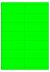 Fluor groen A4 etiket / Laservel 105x40mm - 14 per vel permanent (doos à 200 vel)