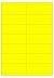 Fluor geel A4 etiket / Laservel 105x40mm - 14 per vel permanent (doos à 200 vel)
