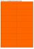 Fluor oranje A4 etiket / Laservel 105x40mm - 14 per vel permanent (doos à 200 vel)