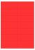 Rood A4 etiket / Laservel 105x40mm - 14 per vel permanent (doos à 200 vel)