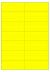 Fluor geel A4 etiket / Laservel 105x42,4mm - 14 per vel permanent (doos à 200 vel)