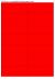 Fluor rood A4 etiket / Laservel 105x42,4mm - 14 per vel permanent (doos à 200 vel)