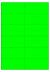Fluor groen A4 etiket / Laservel 105x49,5mm - 12 per vel permanent (doos à 200 vel)