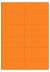 Oranje A4 etiket / Laservel 105x49,5mm - 12 per vel permanent (doos à 200 vel)