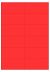 Rood A4 etiket / Laservel 105x49,5mm - 12 per vel permanent (doos à 200 vel)