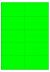 Fluor groen A4 etiket / Laservel 105x56,8mm - 10 per vel permanent (doos à 200 vel)