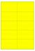 Fluor geel A4 etiket / Laservel 105x56,8mm - 10 per vel permanent (doos à 200 vel)
