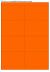 Fluor oranje A4 etiket / Laservel 105x67,7mm - 8 per vel permanent (doos à 200 vel)
