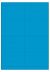 Blauw A4 etiket / Laservel 105x67,7mm - 8 per vel permanent (doos à 200 vel)
