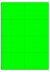 Fluor groen A4 etiket / Laservel 105x71mm - 8 per vel permanent (doos à 200 vel)