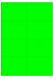 Fluor groen A4 etiket / Laservel 105x71mm - 8 per vel permanent (doos à 200 vel)