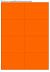 Fluor oranje A4 etiket / Laservel 105x71mm - 8 per vel permanent (doos à 200 vel)