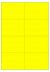 Fluor geel A4 etiket / Laservel 105x74,25mm - 8 per vel permanent (doos à 200 vel)