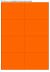 Fluor oranje A4 etiket / Laservel 105x74,25mm - 8 per vel permanent (doos à 200 vel)