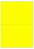 Fluor geel A4 etiket / Laservel 210x148,5mm - 2 per vel permanent (doos à 200 vel)