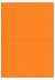 Oranje A4 etiket / Laservel 210x148,5mm - 2 per vel permanent (doos à 200 vel)