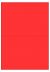 Rood A4 etiket / Laservel 210x148,5mm - 2 per vel permanent (doos à 200 vel)