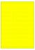 Fluor geel A4 etiket / Laservel 210x280mm - 1 per vel permanent (doos à 200 vel)