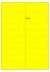 Fluor geel A4 etiket / Laservel 210x297mm - 1 per vel permanent (doos à 200 vel)