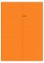 Oranje A4 etiket / Laservel 210x297mm - 1 per vel permanent (doos à 200 vel)