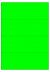 Fluor groen A4 etiket / Laservel 210x74,25mm - 4 per vel permanent (doos à 200 vel)