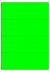 Fluor groen A4 etiket / Laservel 210x74,25mm - 4 per vel permanent (doos à 200 vel)