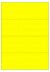 Fluor geel A4 etiket / Laservel 210x74,25mm - 4 per vel permanent (doos à 200 vel)