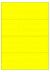 Fluor geel A4 etiket / Laservel 210x74,25mm - 4 per vel permanent (doos à 200 vel)
