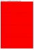 Fluor rood A4 etiket / Laservel 210x74,25mm - 4 per vel permanent (doos à 200 vel)