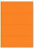 Oranje A4 etiket / Laservel 210x74,25mm - 4 per vel permanent (doos à 200 vel)