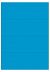 Blauw A4 etiket / Laservel 210x74,25mm - 4 per vel permanent (doos à 200 vel)